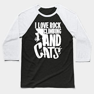 Funny Rock Climbing Gift For A Cat Lover Baseball T-Shirt